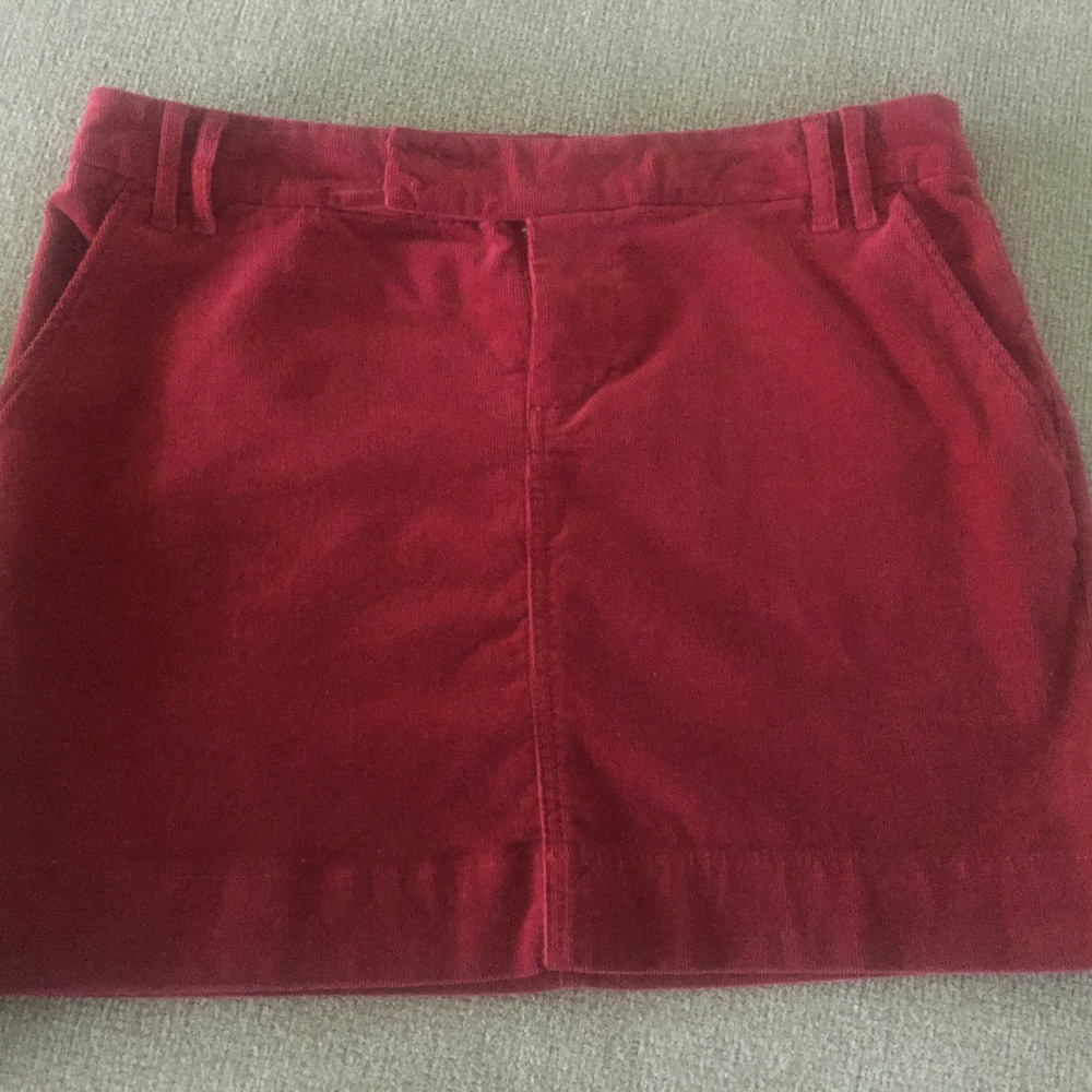 Gap Red Corduroy Mini Skirt